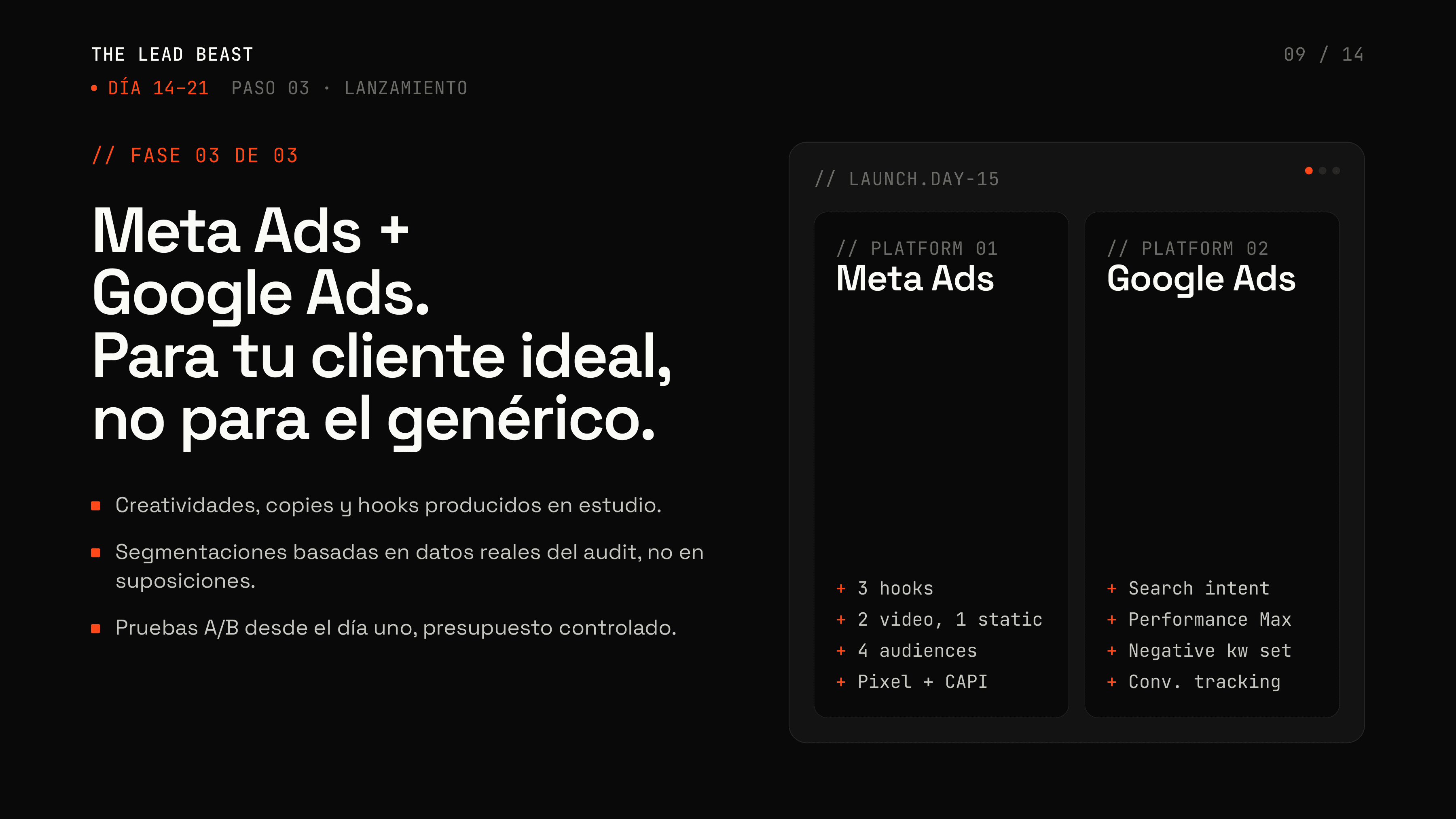 Diapositiva 9 — Setup The Lead Beast