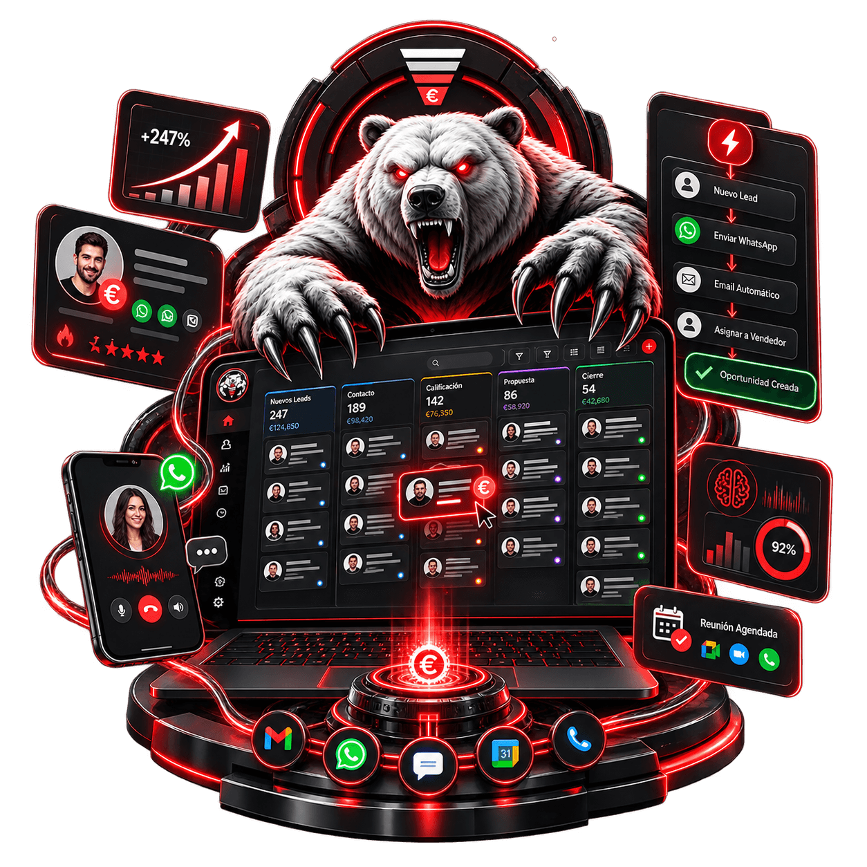 Sistema de captación, CRM y seguimiento de The Lead Beast